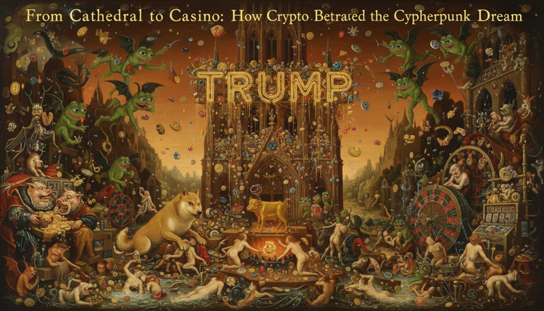 Cover Image for From Cathedral to Casino: How Crypto Betrayed the Cypherpunk Dream
